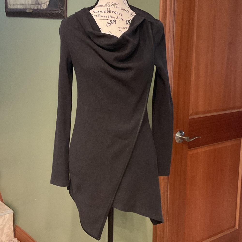 Marc New York Charcoal Asymmetrical Top, Size S